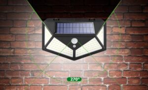 LED lauko šviestuvas su saulės baterija