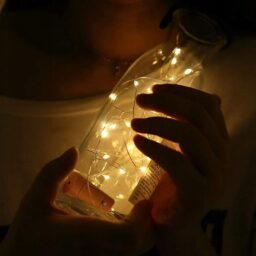 LED lempa girlianda su saulės kolektoriumi