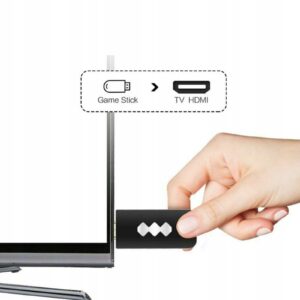 HDMI žaidimų kompiuteris prie televizoriaus