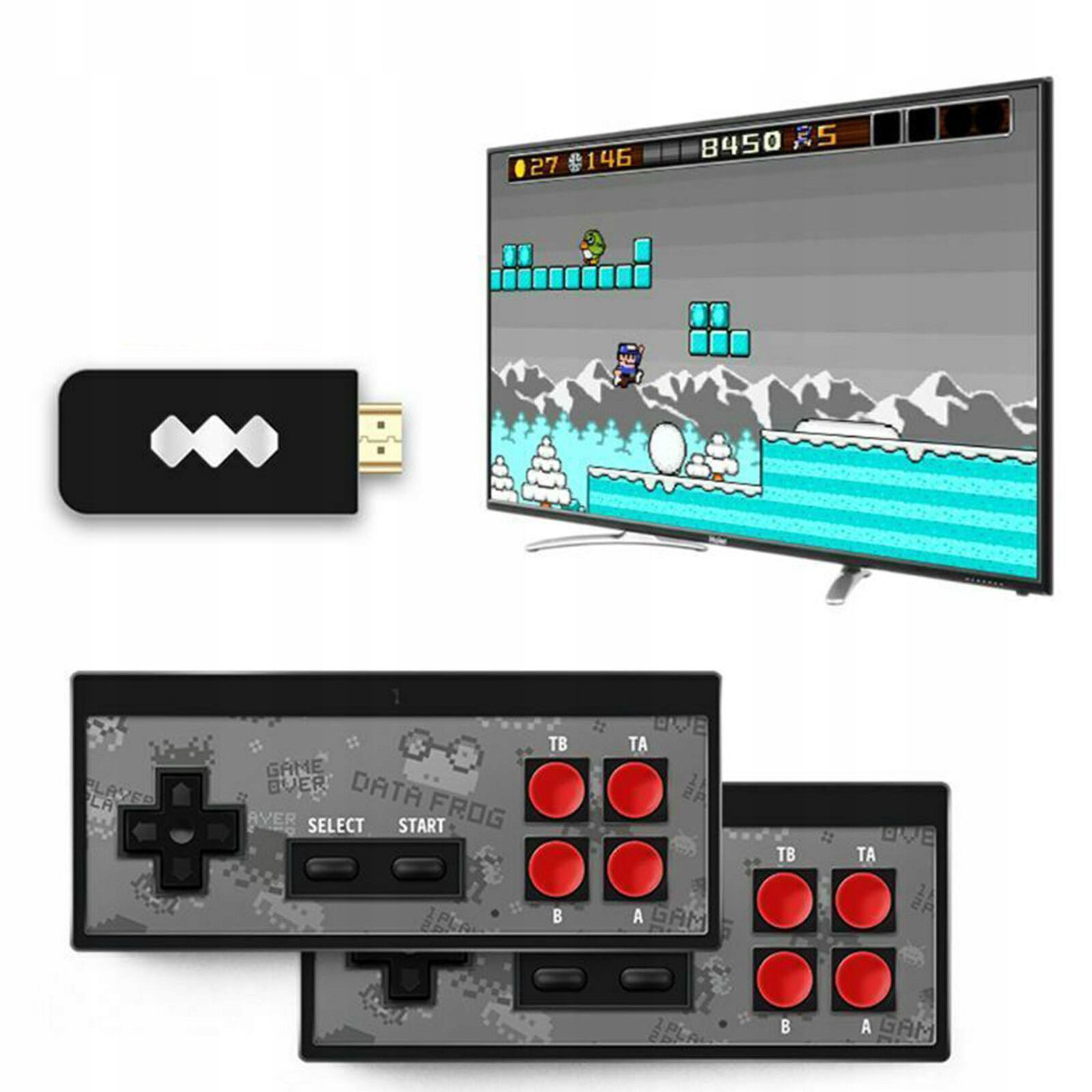 Retro žaidimų konsolė hdmi su pulteliais