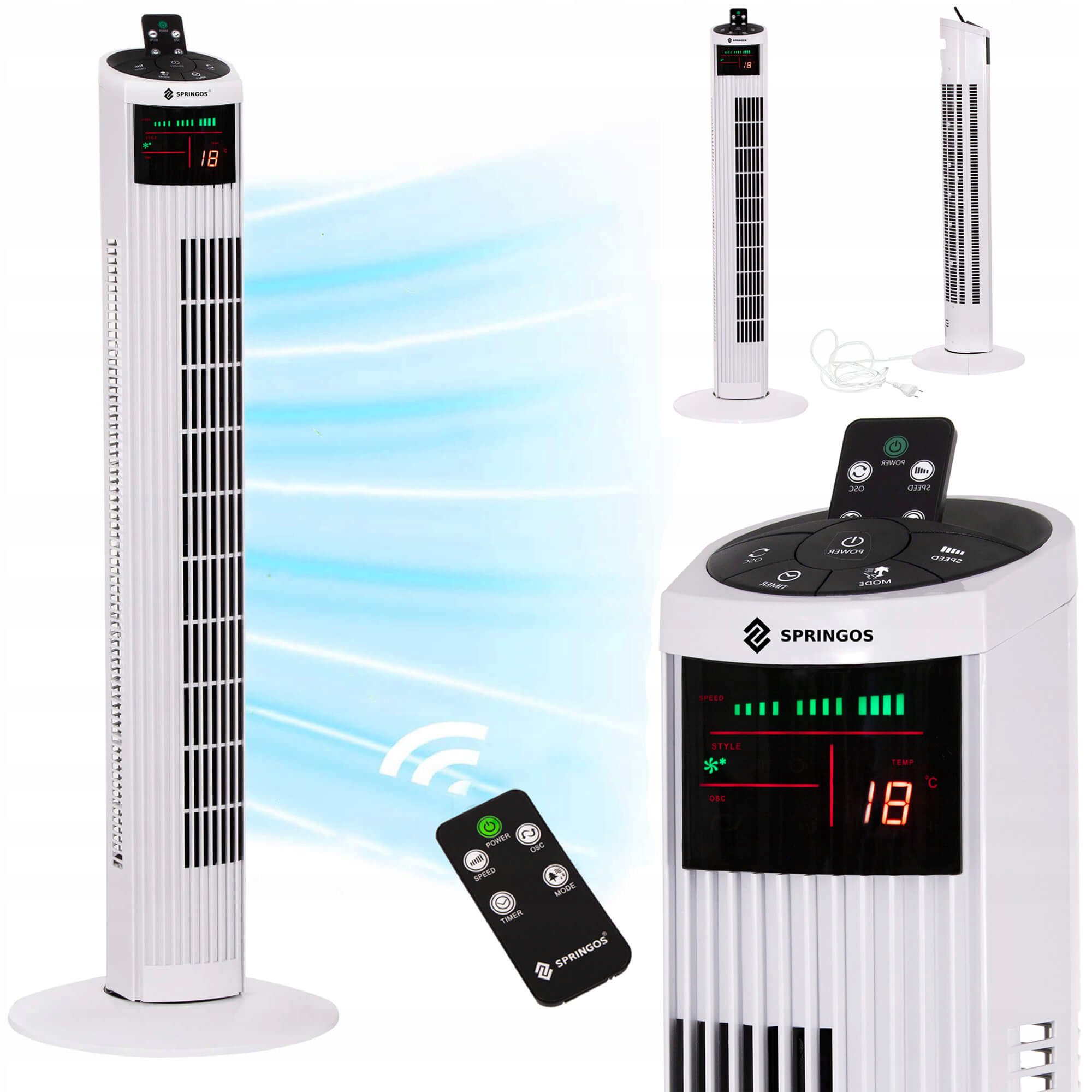 VENTILIATORIUS KOLONA TOWER FAN BALTAS
