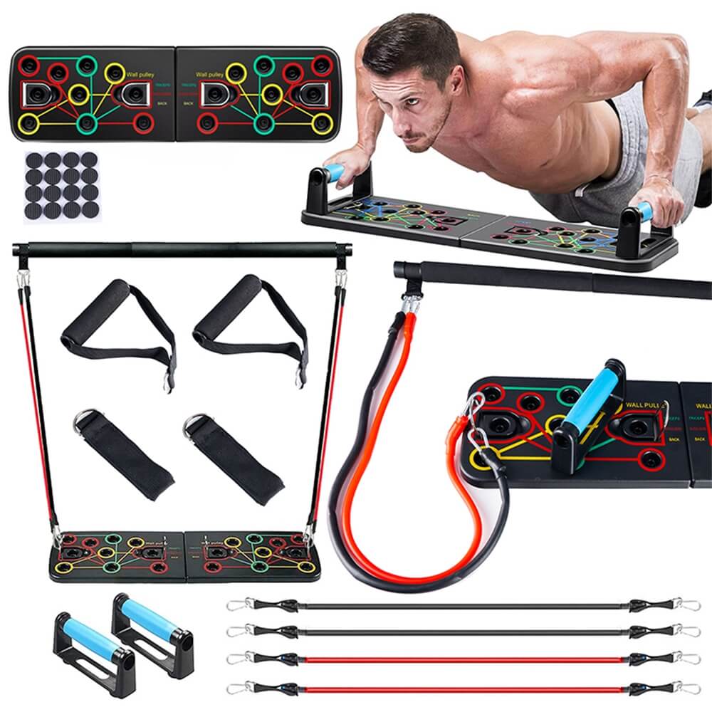 atsispaudimų lenta su gumomis sportui namuose