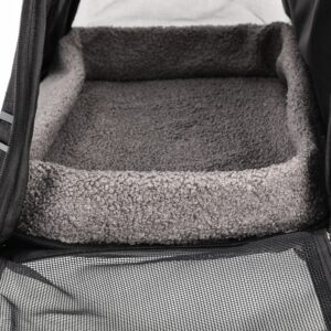 minkštas kačių transportavimo krepšys