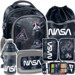 Mokyklinė kuprinė NASA, mokyklinės kuprinės rinkinys vaikams
