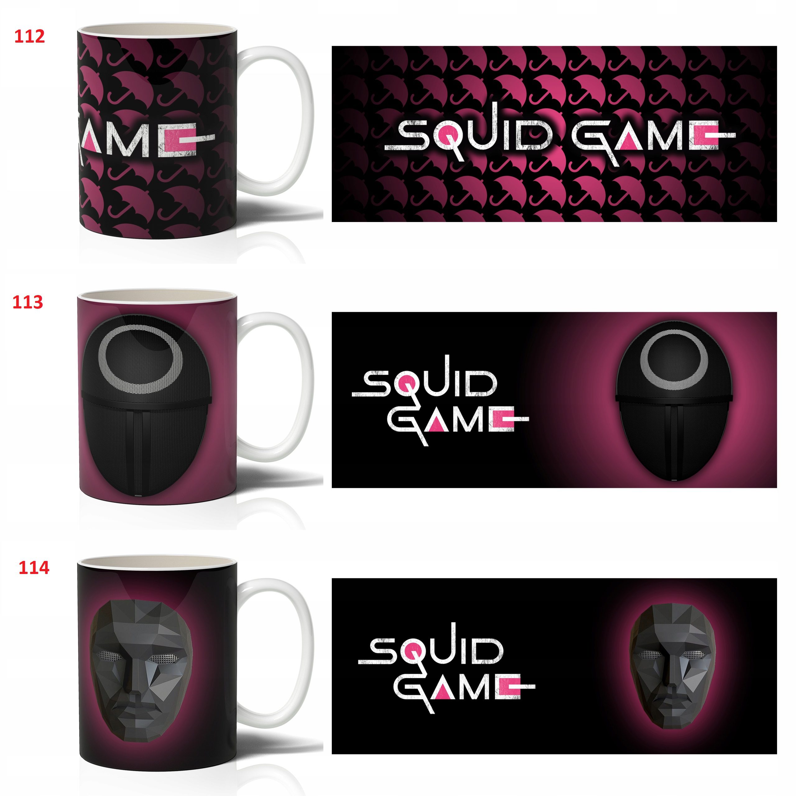 Squid game puodeliai