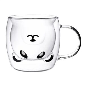 Puodelis panda su rankenėle