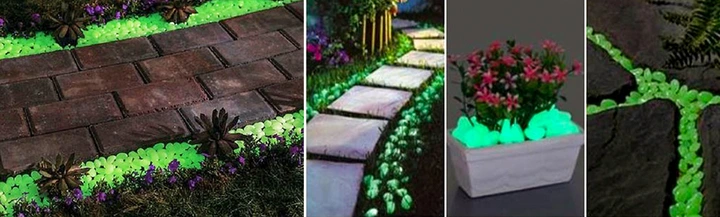 LUMINY Dekoratyviniai akmenys apšvietimui (100 daliu)