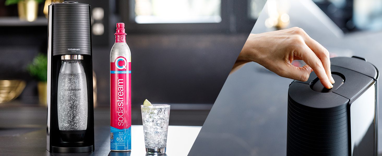 sodastream gazuotų gėrimų aparatas