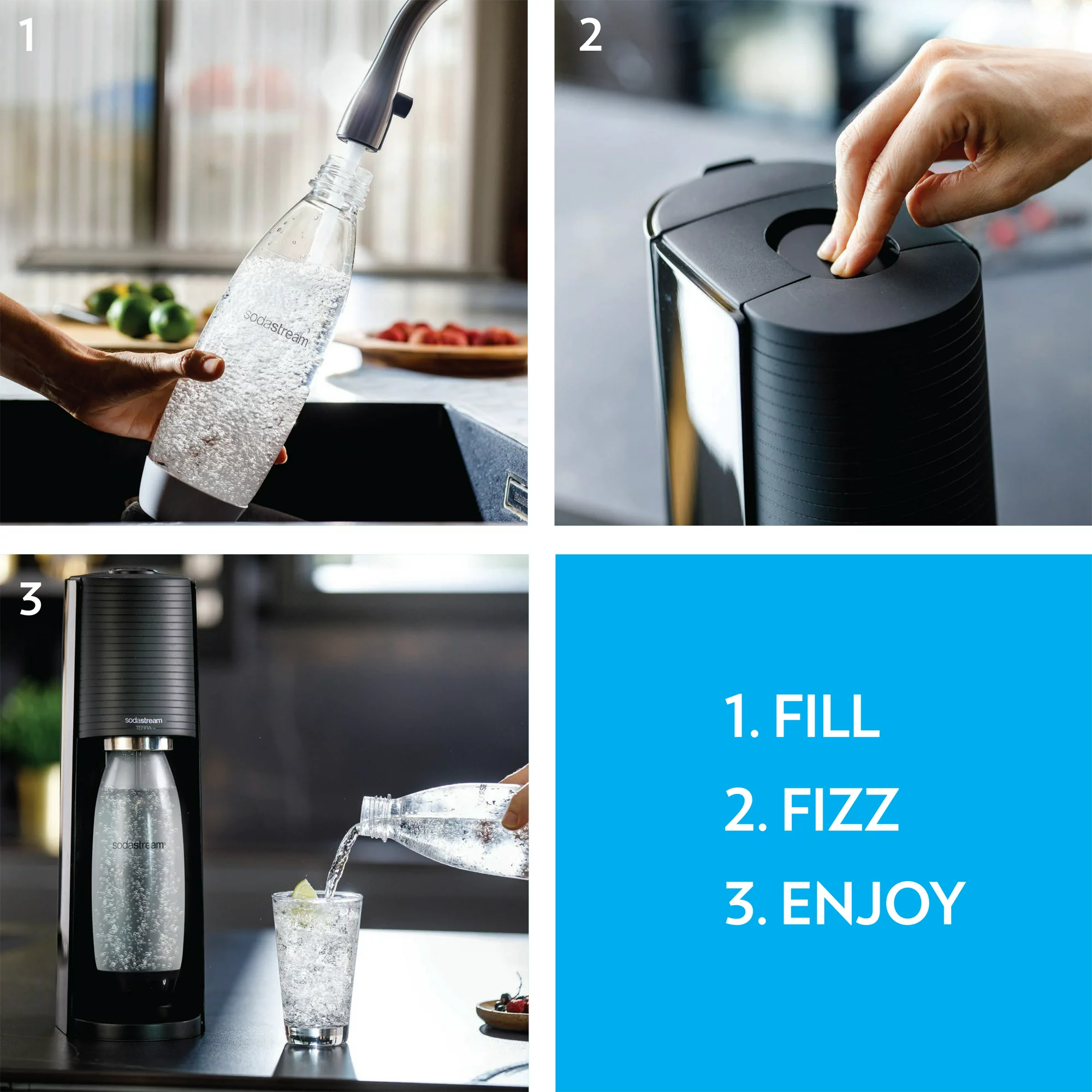 sodastream gazuotų gėrimų aparatas