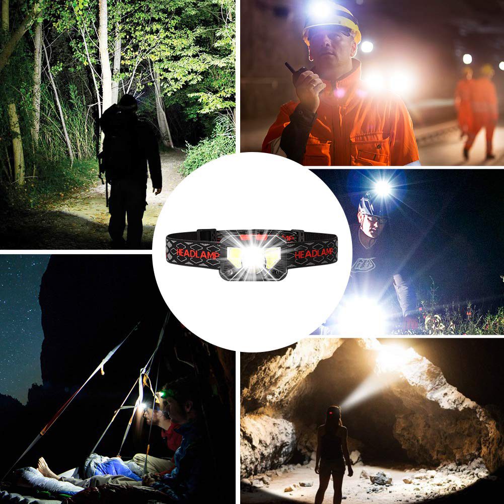 Jutiklinis LED prožektorius ant galvos