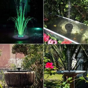 Spalvingas LED RGB fontanas su saules kolektoriumi