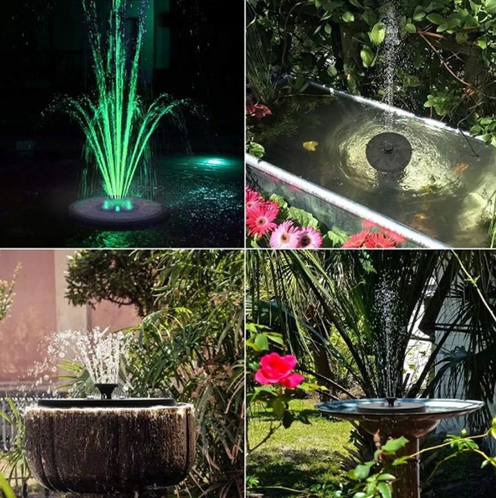 Spalvingas LED RGB fontanas su saules kolektoriumi