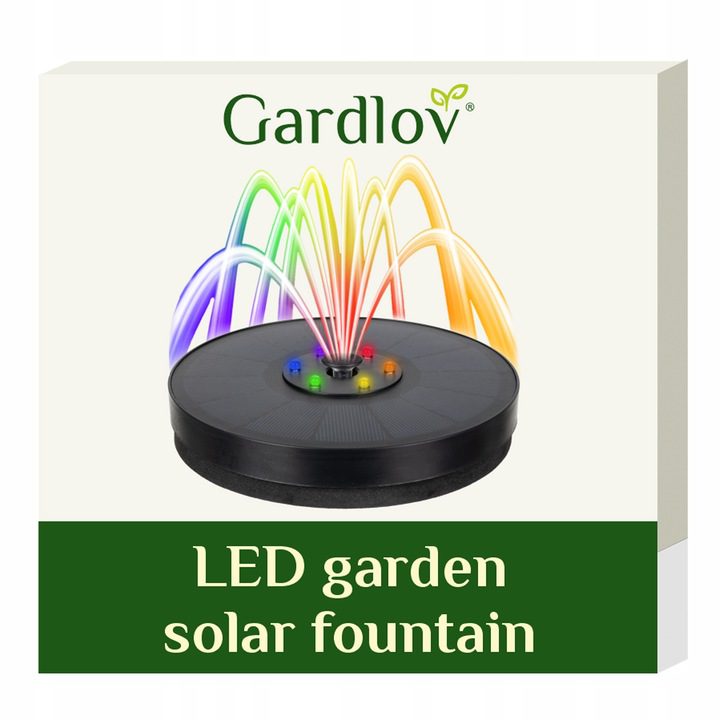 LED RGB fontanas su saulės baterija