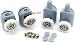 Rollero – 8 ratų rinkinys dušo kabinai