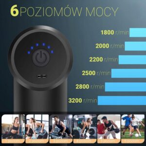 reguliuojamas vibracinis masažuoklis pistoletas