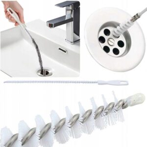 Vamzdžių valymo šepetys skirtas kanalizacijos virtuvės kriauklių valymui
