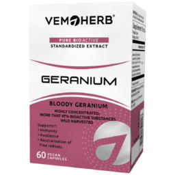 VemoHerb Geranium (Raudonžiedžio snapučio (šaknų) ekstraktas) 60 kaps.