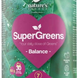Nature's Finest supermaisto mišinys balansui „SuperGreens BALANCE“, ekologiškas 150 g.
