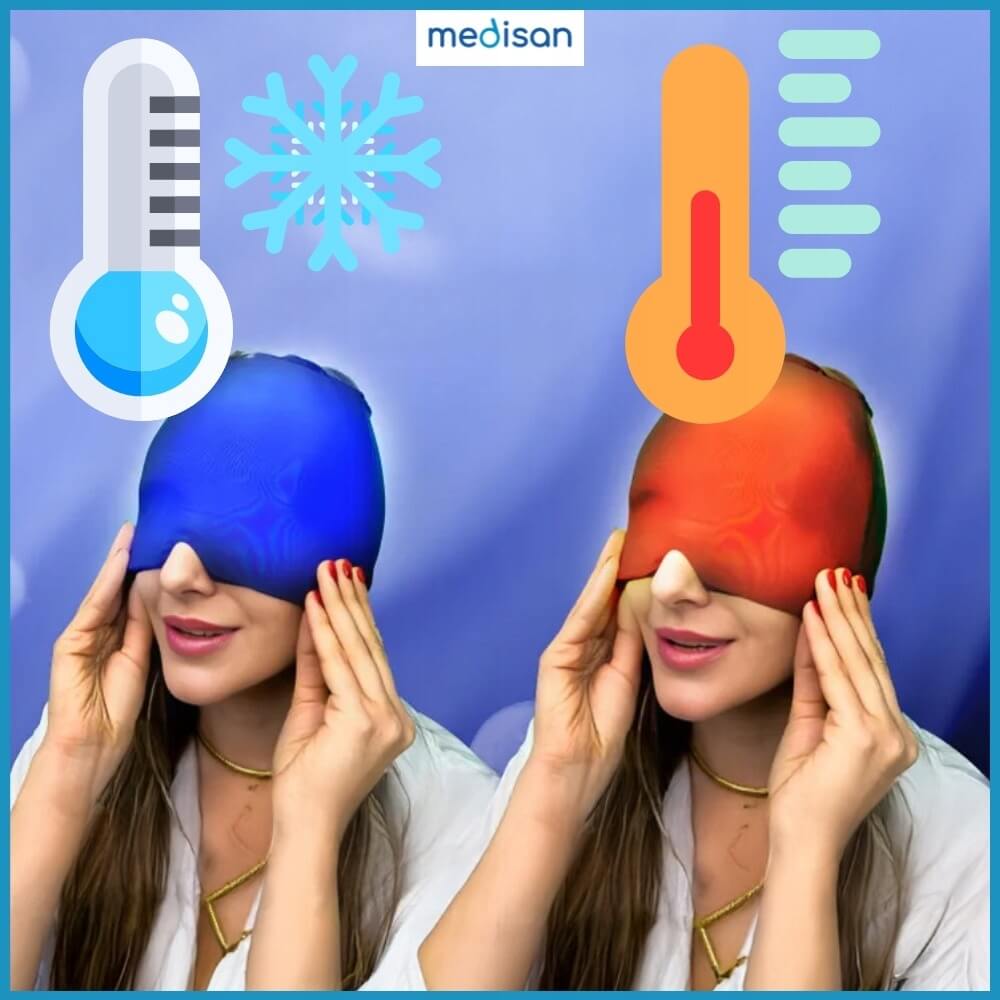 Šaldanti kepurė nuo migrenos