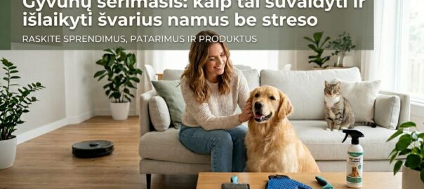 kaip sumažinti augintinio plaukų kiekį namuose