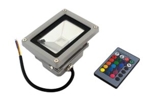 10W Prožektorius, 120°, keičiantis spalvas, su pulteliu (IR) kaina internetu
