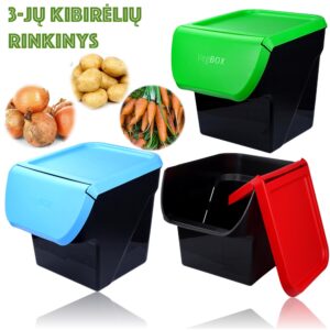 3-jų kibirėlių rinkinys daržovėms kaina internetu