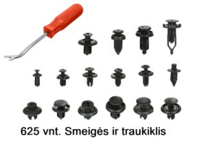 625 automobilių kaiščių/smeigių rinkinys kaina internetu