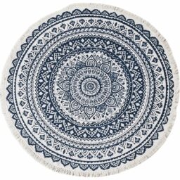 Apvalus boho stiliaus dekoratyvinis kilimas kaina internetu