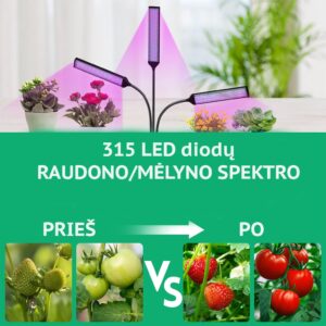 Augalų Auginimo Lempa 315LED kaina internetu
