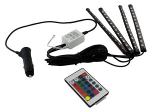 Automobilio LED RGB lazdelės 22CM kaina internetu