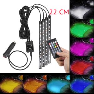 Automobilio LED RGB lazdelės 22CM kaina internetu