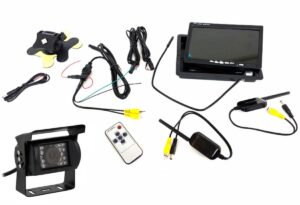 Bevielė vaizdo kamera automobilio galinio vaizdo stebėjimui + LCD 7" kaina internetu