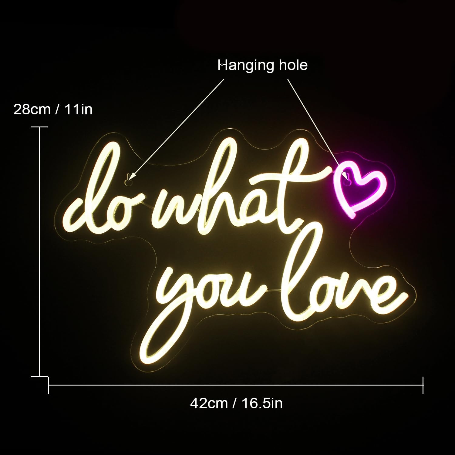 Dekoracinis šviestuvas "Do What You Love" kaina internetu