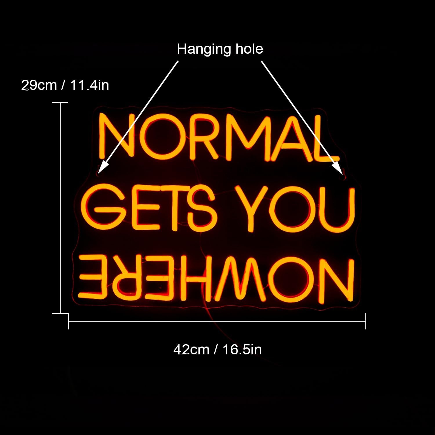 Dekoracinis šviestuvas "NORMAL GETS YOU NOWHERE" kaina internetu