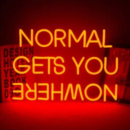 Dekoracinis šviestuvas "NORMAL GETS YOU NOWHERE" kaina internetu