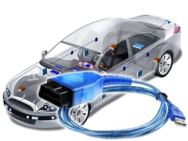 DIAGNOSTINIS KABELIS OBD2 VAG USB OBD II-4 VAG-COM kaina internetu