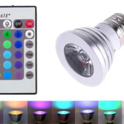 E27 RGB lemputė su pulteliu kaina internetu