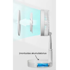 Įkraunamas ventiliatorius - Balta kaina internetu