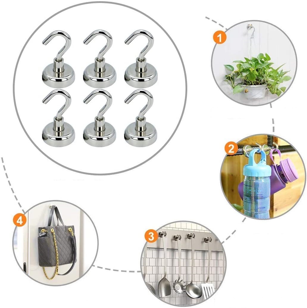 Kabliukas Su Magnetu 25 mm, 2 vnt. kaina internetu