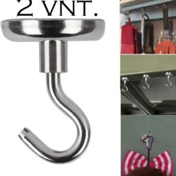 Kabliukas Su Magnetu 25 mm, 2 vnt. kaina internetu