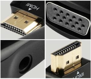 Keitiklis adapteris HDMI į VGA + Audio laidas kaina internetu