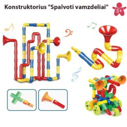 Konstruktorius "Spalvoti vamzdeliai", 76 vnt kaina internetu