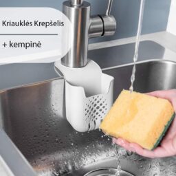 Kriauklės Krepšelis + kempinė kaina internetu