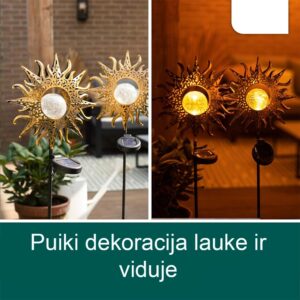 Lauko dekoracija Saulė, 2vnt. kaina internetu