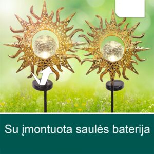 Lauko dekoracija Saulė, 2vnt. kaina internetu