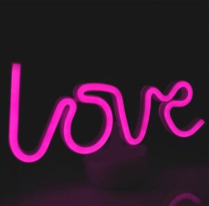 LED dekoratyvinė lempa "LOVE" kaina internetu