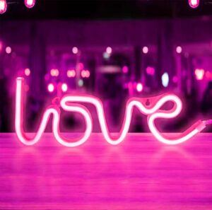 LED dekoratyvinė lempa "LOVE" kaina internetu