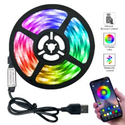 LED RGB USB juosta, 5 metrai kaina internetu