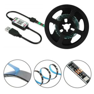 LED RGB USB juosta, 5 metrai kaina internetu