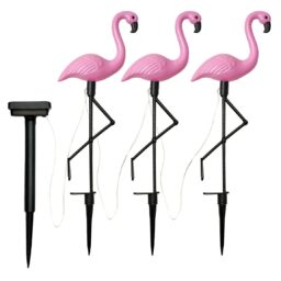 LED saulės sodo lempos – flamingas kaina internetu
